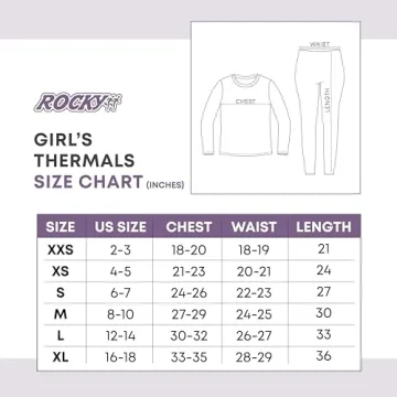 Rocky Thermal Underwear for Girls - Base Layer Comfort