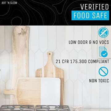 Art ‘N Glow Epoxy Resin for Clear Casting and Coating - 1 Gallon Kit - Perfect for Molds, Crafts, Tumblers, Jewelry, Wood - Food Safe, Bubble Free, and Made in The USA