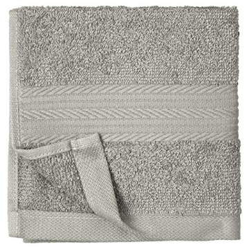 Soft Absorbent Cotton Washcloths 12-Pack Gray