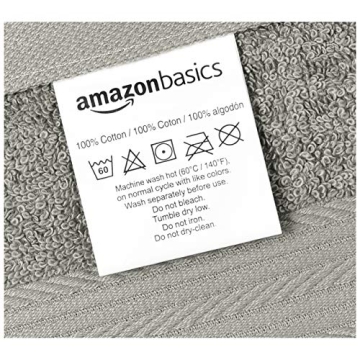 Soft Absorbent Cotton Washcloths 12-Pack Gray