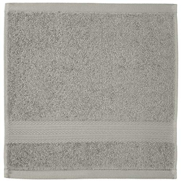 Soft Absorbent Cotton Washcloths 12-Pack Gray