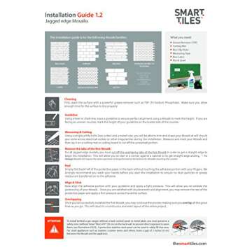 Smart Tiles SM1020-0 Elegant Self-Adhesive Mosaic Tiles