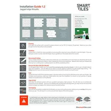 Smart Tiles SM1020-0 Elegant Self-Adhesive Mosaic Tiles