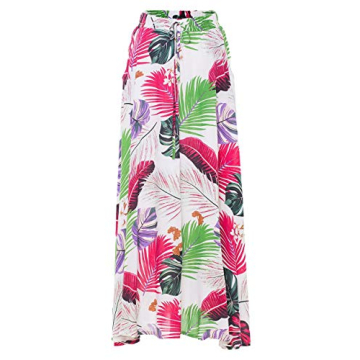 Elegant Women's Summer Boho Floral Maxi Skirt with Pockets