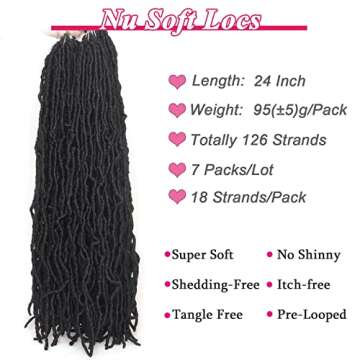 Shop Leeven 24 Inch Soft Faux Locs Crochet Braids Hair
