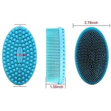 DNC Silicone Body Scrubber Exfoliating Bath Brush 2 Pack