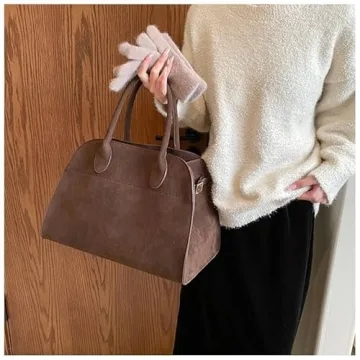 Stylish Deermisu Suede Tote Bag for Everyday Elegance