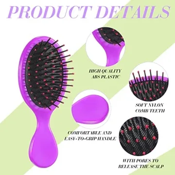 Honeydak Mini Detangling Brush Set - Travel Friendly & Cute Colors