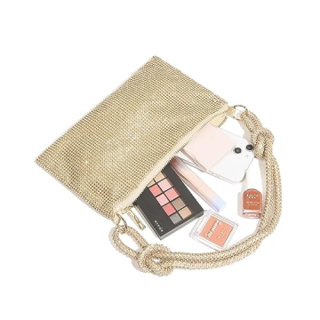 YUWITA Rhinestone Evening Bag Beautiful Glitter Purse