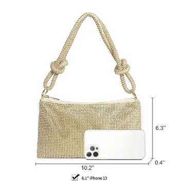 YUWITA Rhinestone Evening Bag Beautiful Glitter Purse