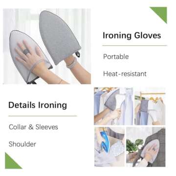 Garment Steamer Hanging Ironing Board Press Pad For Standing Handheld Garment Steamer Accessory Water-Proof Anti-Steam Remove Wrinkles Ironing Mat Pad（Steam Board & Gloves）