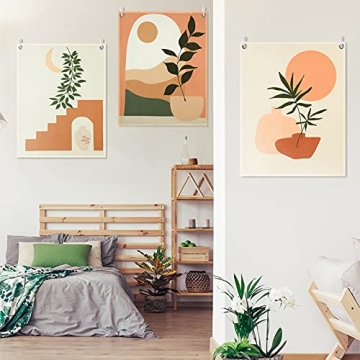 Irenare Boho Tapestry Set Sun Botanical Wall Art Decor