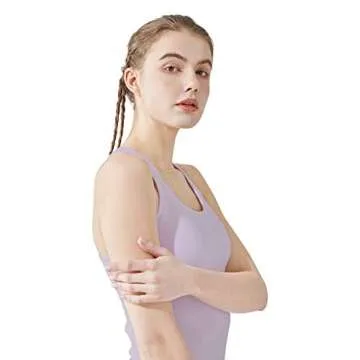 Affordable Yoga Racerback Tank Top with Built In Bra