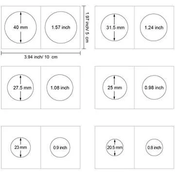 Hicarer 300 Pieces Cardboard Coin Holder Flip Assortment
