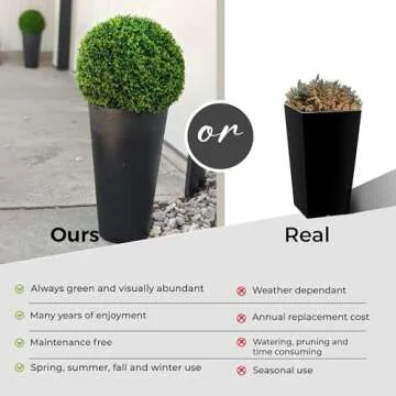 UV-Resistant 365 Curb Appeal Topiary Balls for Home Decor