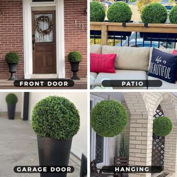 UV-Resistant 365 Curb Appeal Topiary Balls for Home Decor
