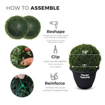 UV-Resistant 365 Curb Appeal Topiary Balls for Home Decor