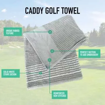 E9 GOLF Caddy Towel - Large 22" x 44" Stylish Golf Towel for Every Golfer