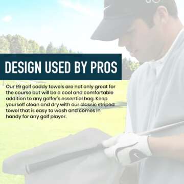 E9 GOLF Caddy Towel - Stylish & Functional Golf Gear