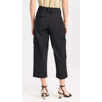 Vince Womens Utility Crop Pant in Black for Stylish Comfort