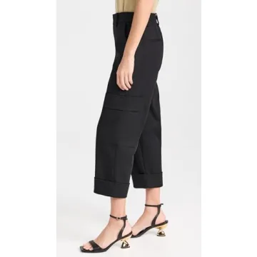 Vince Womens Utility Crop Pant in Black for Stylish Comfort