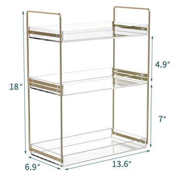 Sleek 3-Tier Bathroom Countertop Organizer for All Spaces