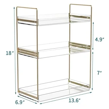 Sleek 3-Tier Bathroom Countertop Organizer for All Spaces