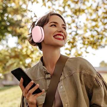 for AirPod Max Ear Covers, Soft Silicone Case Cover Kit for AirPod Max Ear Pad/Ear Cups/Headband, Anti-Scratch Protective Accessories for Apple AirPods Max Headphones (Pink)