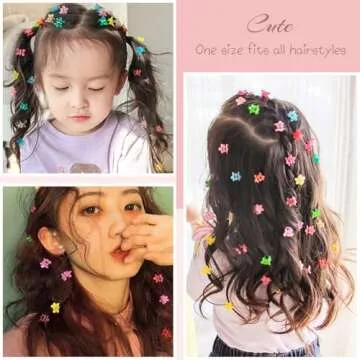 Colorful Mini Flower Hair Clips - 100Pcs Cute Hair Accessories