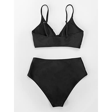 CUPSHE High Waisted Twist Bikini Set for Women