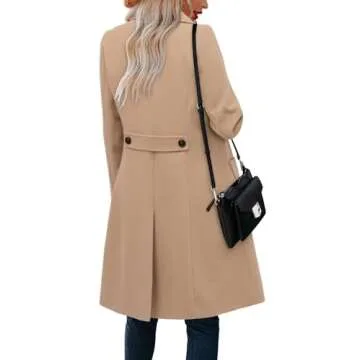 Stylish Women's Double Breasted Wool Pea Coat