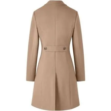 Stylish Women's Double Breasted Wool Pea Coat