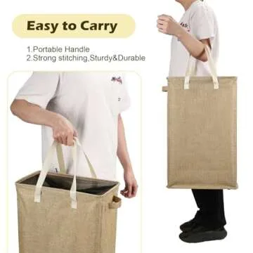 Odonata Slim Laundry Hamper: Portable & Waterproof