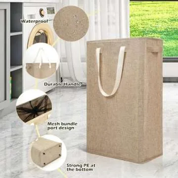 Odonata Slim Laundry Hamper: Portable & Waterproof