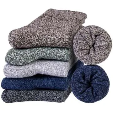 Loritta Women's Vintage Style Thick Wool Cozy Crew Socks