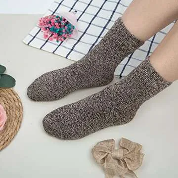 Cozy Loritta Women's Wool Socks for Warm Winter Days