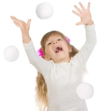 50-PK Fake Snowballs for Kids I Indoor Snowball Fight Set I Artificial Snowballs for Kids Indoor & Outdoor I Realistic White Plush Snowballs I Christmas Snow Decorations I Winter Family Games Balls