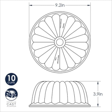 Nordic Ware Elegant Party Bundt Pan for Perfect Baking