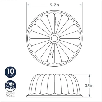 Nordic Ware Elegant Party Bundt Pan for Perfect Baking