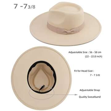 Pro Celia Big Wide Brim Woman Fedora Hat in Peach-Rice
