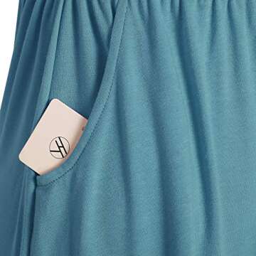 YATHON Summer Dresses for Women Short Sleeve V Neck Button Down A-Line Casual Dresses with Pockets (M, 1-yt097-sky Blue)