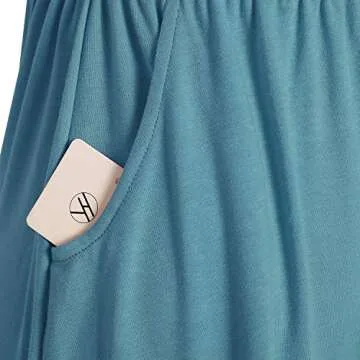 YATHON Summer Dresses for Women Short Sleeve V Neck Button Down A-Line Casual Dresses with Pockets (M, 1-yt097-sky Blue)