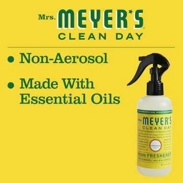 MRS. MEYER'S CLEAN DAY Room and Air Freshener Spray, Non-Aerosol Spray Bottle Infused with Essential Oils, Honeysuckle, 8 fl. oz - Pack of 3