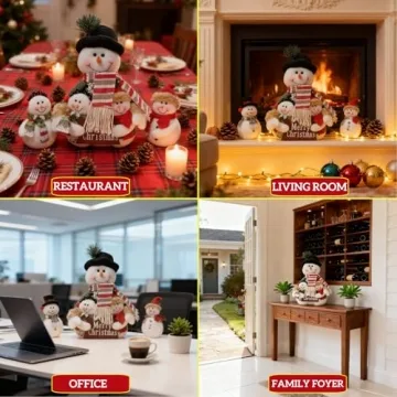 Charming 12in Plush Snowman Decor for Festive Cheer
