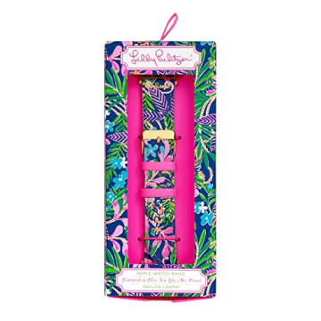 Lilly Pulitzer Genuine Leather Watch Band in Multicolored Pattern for Apple Watch Series 1-6 & SE