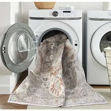 Modern Minimalist Beige Green Shaped Area Rug for Living Room Bedroom Diningroom Faux Wool Soft Washable Home Office Hallway Runner Rug 2x6 Carpet