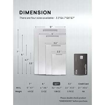 MIRRORNOVA Portable Folding Mirror, Ultra-Slim Durable Makeup Mirror, Small Tabletop Mirror for Trav...