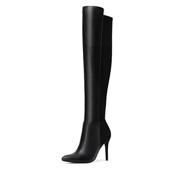 DREAM PAIRS Women's Over The Knee Thigh High Boots Long Stretch Pointed Toe Stiletto High Heels Fall...