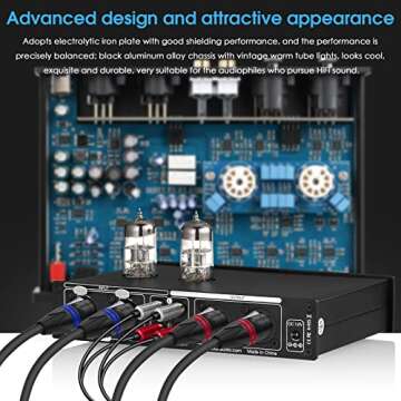 HiFi Vacuum Tube 5-Band EQ Preamp Equalizer XLR Pre-Amplifier Home Headphone Amp (T8)