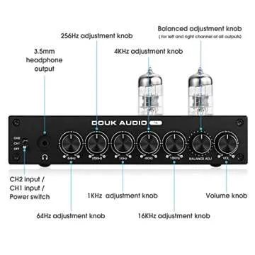 HiFi Vacuum Tube 5-Band EQ Preamp Equalizer XLR Pre-Amplifier Home Headphone Amp (T8)